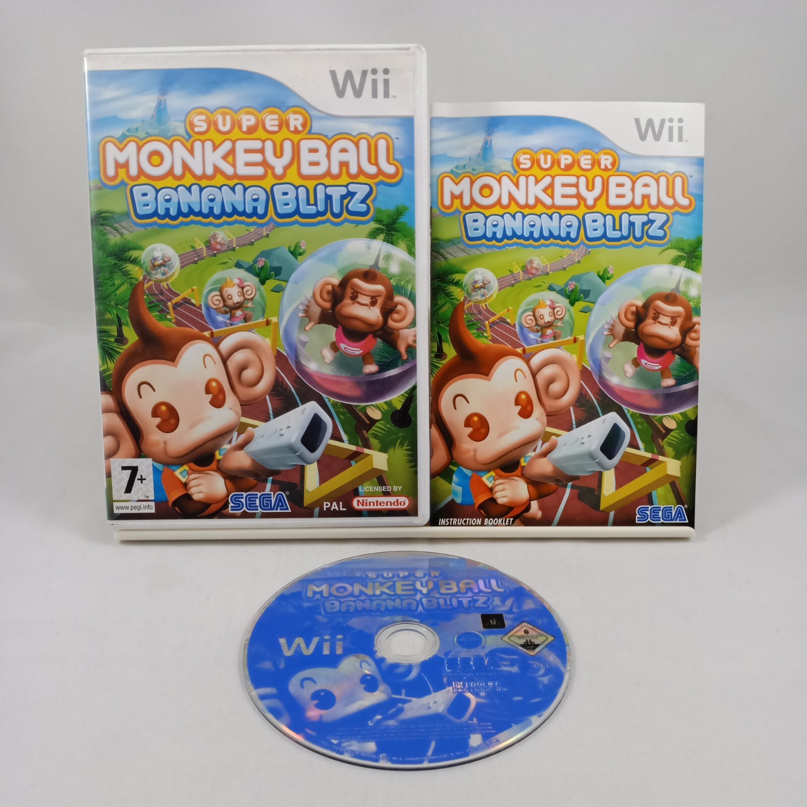 SUPER MONKEY BALL BANANA BLITZ Nintendo Wii Game includes manual