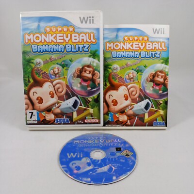 SUPER MONKEY BALL BANANA BLITZ Nintendo Wii Spiel inklusive Anleitung