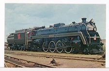 1973 - CN Mountain-type 6060, Point St. Charles, Montreal QC CA Train Postcard