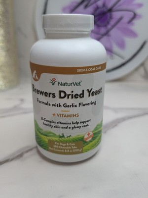 NaturVet Brewers Dried Yeast formula W/garlic Vitamins 500 Chewable Tablets