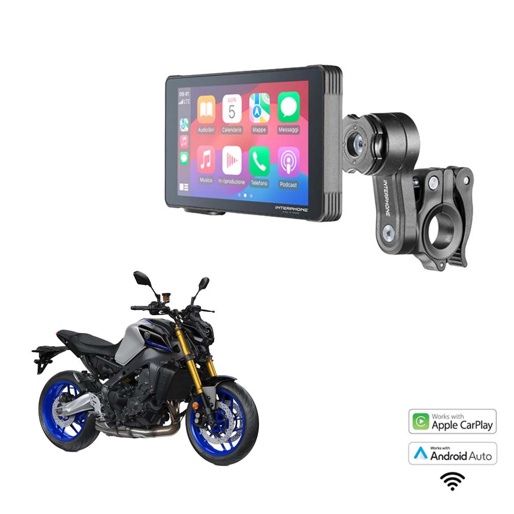 2021-2023 Yamaha MT09 SP Interphone Sync 55 Apple CarPlay Android Auto Display
