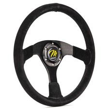 350 mm schwarz Wildleder Rennen Rallye Drift Bahn flache Schale Auto Sport Lenkrad