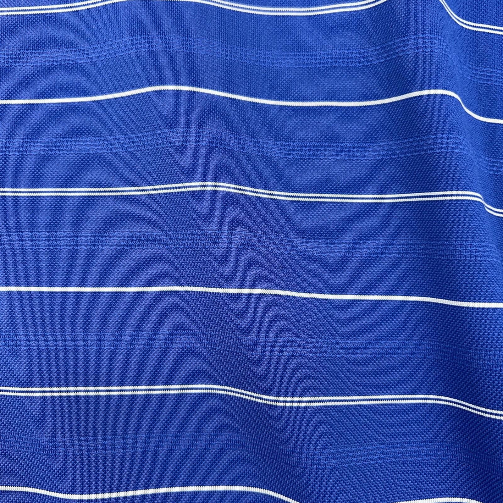 Nike Golf Polo Shirt Mens 2XL Blue Stripe Performance Golf Moisture Wicking thumbnail 7