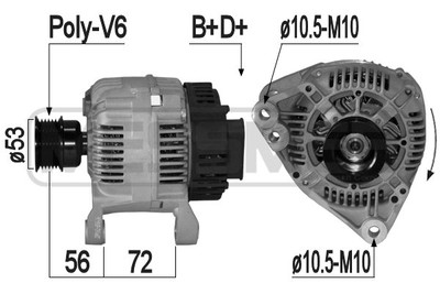 MESSMER Lichtmaschine Generator 80A 14V für BMW 3er Compact 316i 316g 318 TI