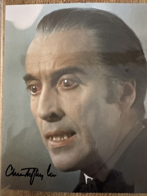 Christopher Lee Schauspieler und Sänger original signed 10x8 Foto handgeschrieben Autogramm
