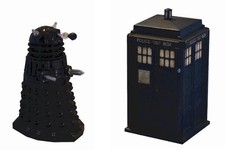 Scificollector Doctor Who Tardis & Black Dalek Sec Diecast 2 Pack NEW