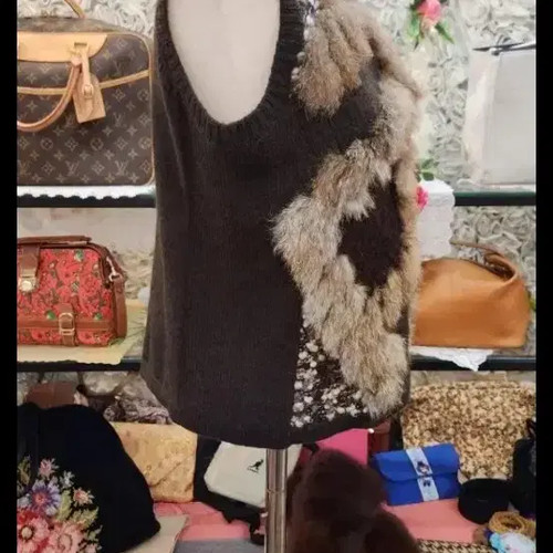 June Bride + Alpaca + Rabbit Fur Knit Hat (Size 55-77) Official