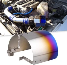 Universal Air Intake Filter Cover Heat Shield Stainless Steel Cover compatible w