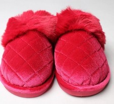 Charter Club Women  s Quilted Hoodback Slippers JL3 Fire Brick Size US:5-6 UK:3-4