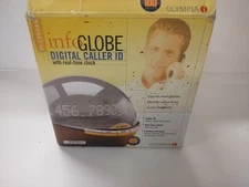 Olympia Info Globe Digital Caller ID Clock OL3000SM New Open Box NOS