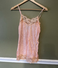 Vintage Y2K NWT Arden B Coquette Romantic Lace Crinkle Cami Chemise Women  s XS/S