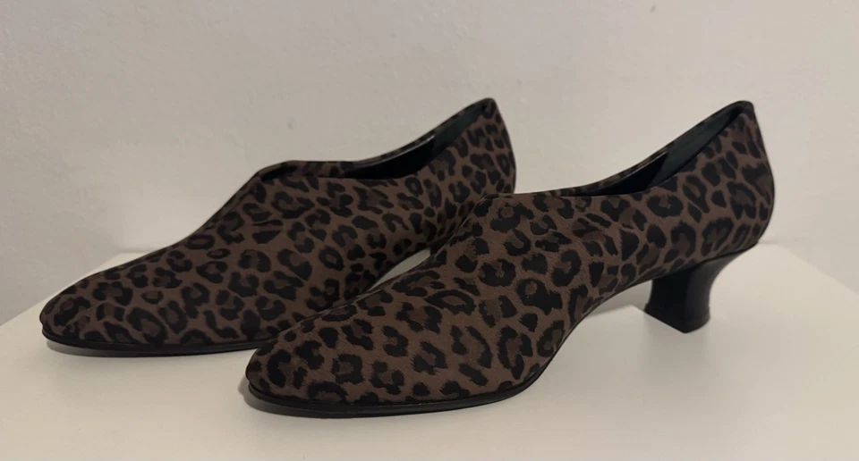 Nuevo Zapatos de salón Thierry Rabotin Leopardo Ria Tela Tacones - EU 39.5 / 9 Foto 2 de 4