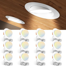 12 Pack 6 Inch 5CCT Gimbal LED Recessed Ceiling Light, 360  90  Adjustable Eyeba