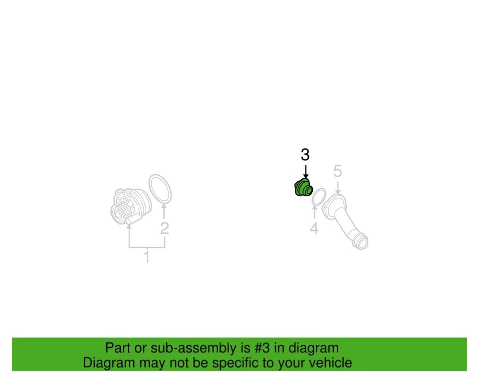 GENUINO OEM Volkswagen Motor Refrigerante Termostato 044121113 Nuevo Foto 3 de 3