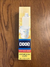 Vintage 1990 DIXIE Bathroom Cups 100 3 oz Cups Tulips PROP Cottage Core *READ*