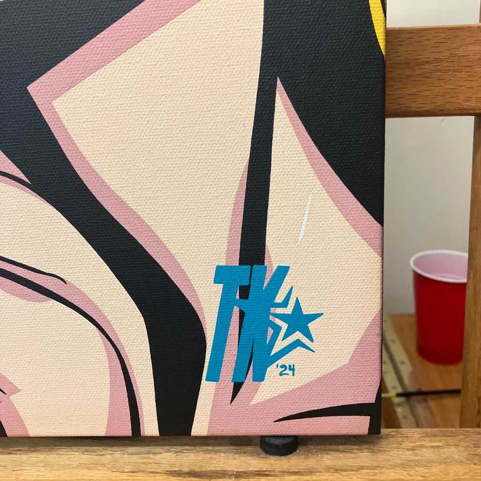 ПЕСОК И НЕБО оригинальный современный поп-арт вручную акриловая живопись на холсте - Изображение 2 из 4