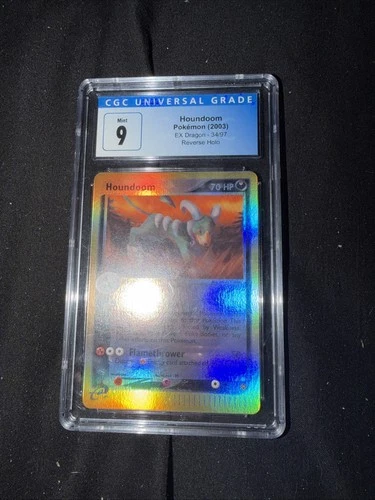 Pokemon TCG Houndoom EX Dragon Reverse Holo 34/97 Uncommon Vintage CGC 9.5 Mint+
