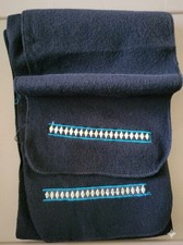 Super Soft 100 Polyester Fleece Unisex Winter Scarf Black Teal White 4ft