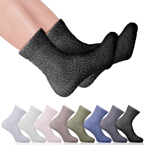 8 Pairs Warm Plush Socks Fuzzy Unisex Man Child Foot Warmer Bed Women - Picture 10 of 11