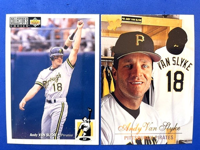 Andy Van Slyke 1994 UD Collector's Choice & 1994 Leaf Studio Baseball - Pirates