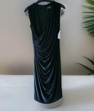 Ariella London Black Ruched Evening Dress Size 12 Brand New