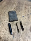 VTG WWII WW2 German Military Army Gun Cleaning Brushes Tin Metal Pocket Case Box