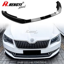 Spoilerlippe für Skoda Superb B8 3V Frontspoiler Spoilerschwert Schwarz Glanz
