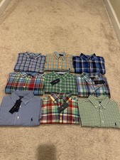 Ralph Lauren Polo Dress Shirt Lot Of 9 Boys Size 14-16 NWT/NWOT