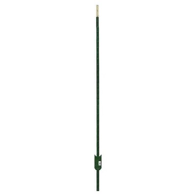 1-3/4 In. X 3-1/2 In. X 8 Ft. Green Steel Fence T-Post with Anchor Plate