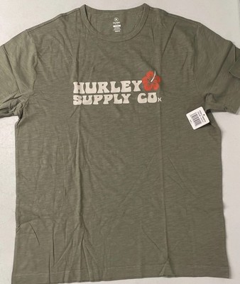Hurley Men's Classic Fit Graphic Tee, Green , Size- L -  Only 1 piece