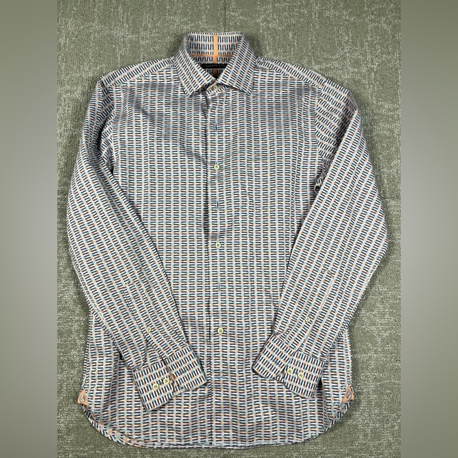 Hammer Made Button Down Long Sleeve Colorful Dres… - image 1