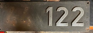 Original Dampflockschild der Nachkriegszeit 44122