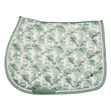 Dapplebay Equestrian Toile Jump Saddle Pad-Green/White