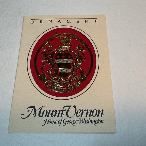 Vintage Mount Vernon 1987 24Kt Gold Finish Ornament Collection Christmas