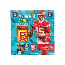 2025 Panini Donruss ELITE - NFL Football Trading Cards MEGA Box 50 Cards - NEW