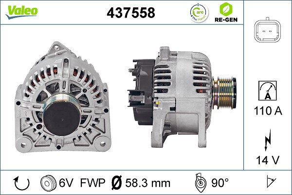 VALEO-OE 437558 Alternator for DACIA,NISSAN,RENAULT