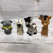Fisher Price Little People Zoo Animals Lot Elephant, 2 Zebra  s, Giraffe.