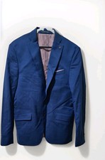 Zara Collection Suit Jacket Blazer Navy Blue Men