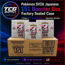 USA SELLER 100 Factory Sealed Pokemon 151 Booster Box Case 12 box Japan 151