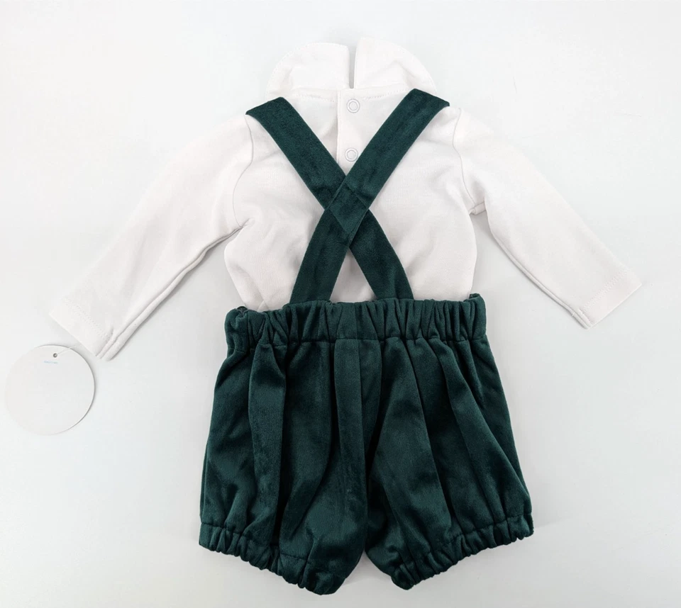 Новый с Ярлыками Edgehill коллекции зеленый бархат шорты комплект рождественская елка праздник новорожденного - Изображение 3 из 4