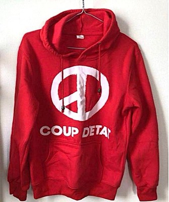 G-DRAGON COUP D'ETAT BIGBANG Hoodie Red Size S Fleece Lined Pullover