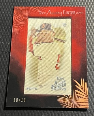 2019 Mookie Betts Red Sox 10/10 Topps Allen & Ginter Framed Cloth Mini SSP