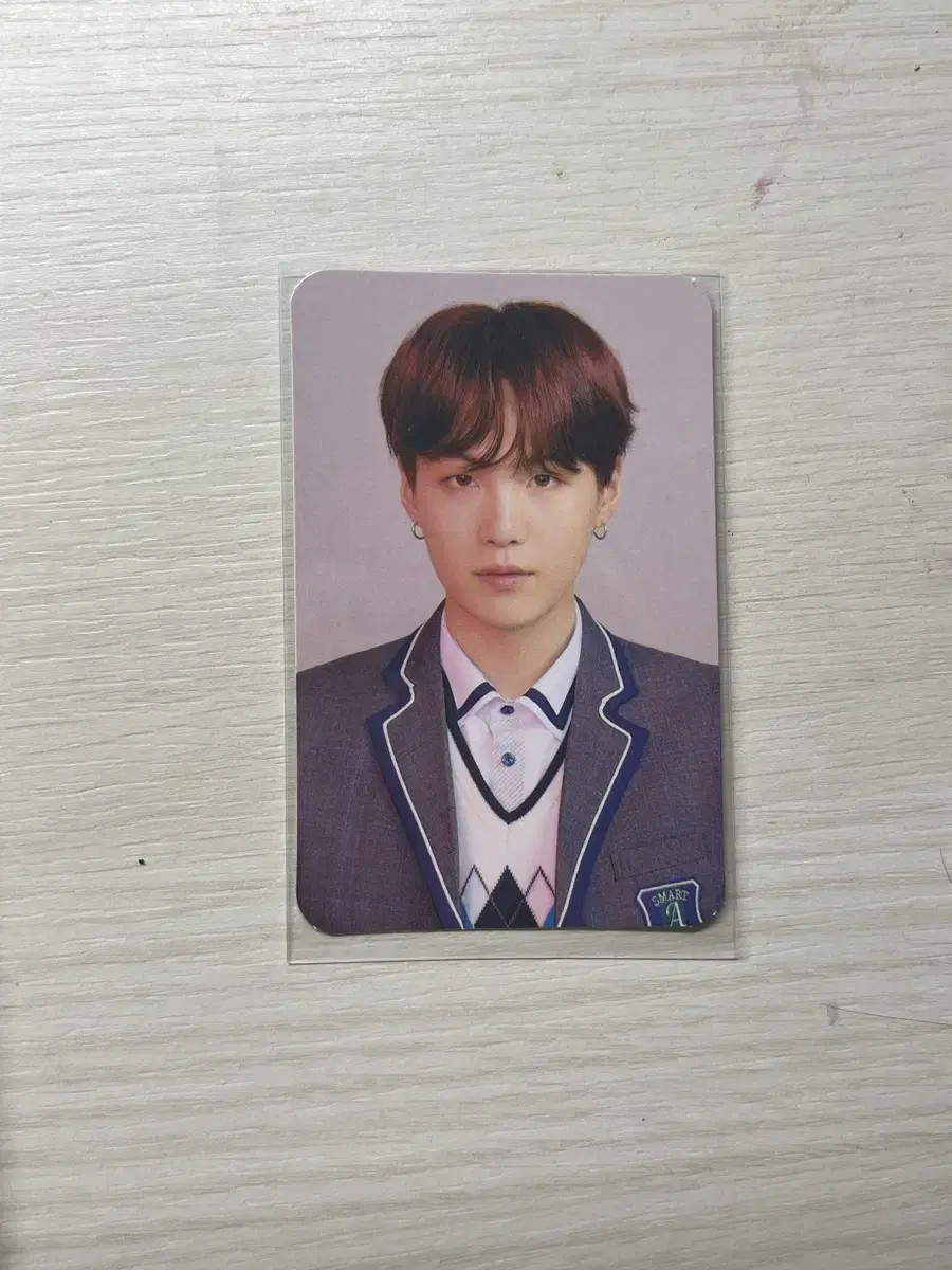 BTS suga suga Russell L Version School Uniform Photo Card