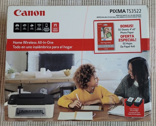 Canon PIXMA TS3522 Wireless Color Inkjet All-In-One Printer Scanner Copier