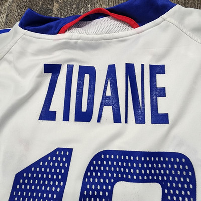 2004 Adidas France Away Soccer Jersey Zinedine Zidane Men XL Euro