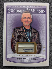 2019 UPPER DECK GOODWIN CHAMPIONS ROB PAULSEN MEMORABILIA LAUNDRY TAG#D17/25