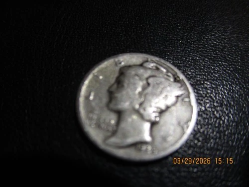 10 Barber & Mercury  (90% silver) =0.07234 troy oz  1905–1945 P D S Circulated