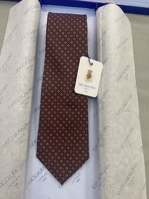 Herren Krawatte Seide 100% von der Schneiderei Caracciolo Di Napoli 8 cm breit