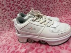SEBOWEL Women's White Lace-Up Quad Roller Skates Shoes, Roller Skate Shoes — photo 1