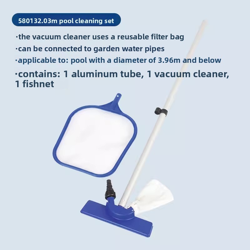 Kit de limpieza de piscina inflable con poste telescópico para mantenimiento de agua